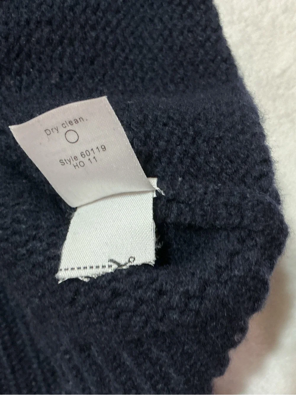 Men’s J. Crew 100% Lambswool Roll Neck Sweater Navy Size Large Cozy Preppy